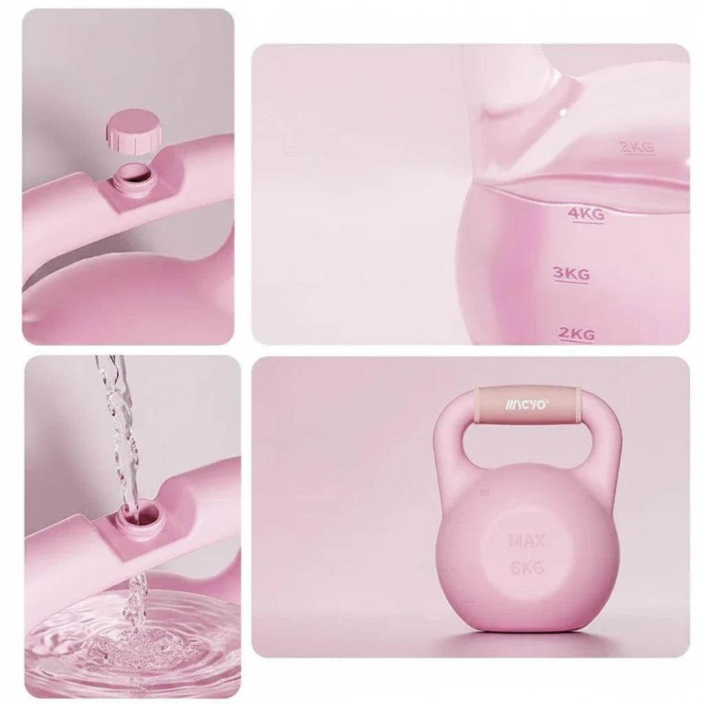 Kettlebell réglable à remplir d’eau – 1 à 6 kg